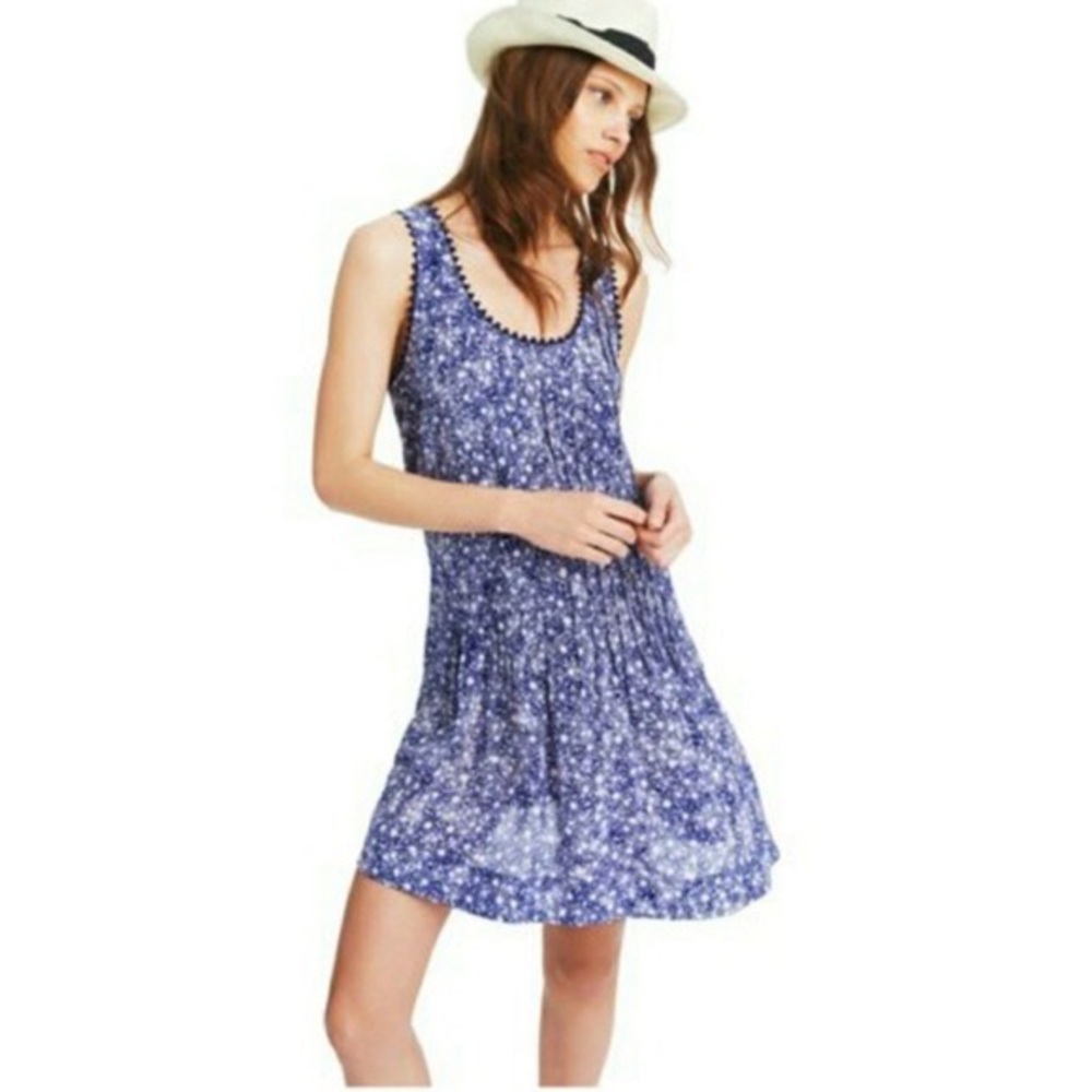 Club Monaco Narella Blue Dress 100% Silk